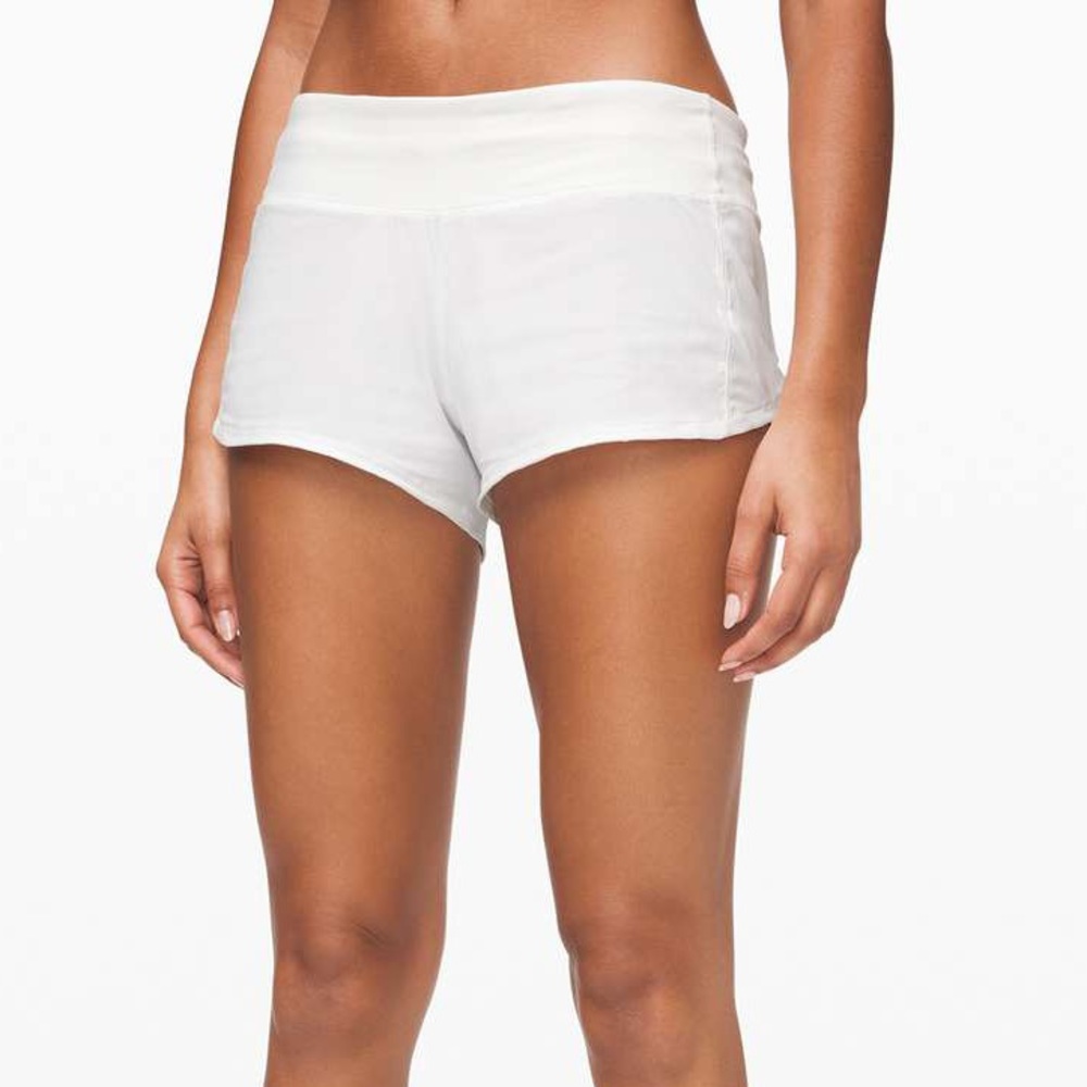 Lululemon Speed Up Shorts 2.5 White